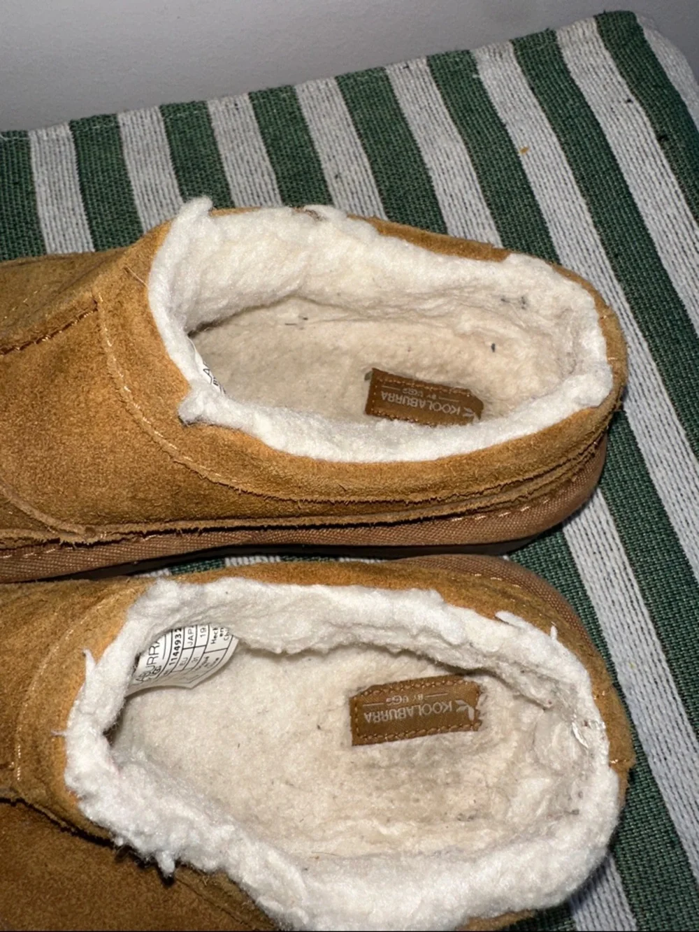 Koolaburra Kids Slip-On Suede Slippers in Chestnut Brown